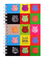 Скетчбук А5 60л "Colors" белый офсет, 120г/м2, обложка Soft Touch, широкая евроспираль