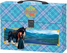 Папка-портфель А4 "Храбрая сердцем" замок, 1отд., печать на пластике, Disney