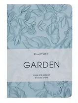 Записная книжка А6+ 80л кл. "GARDEN. Голубой" 7БЦ, иск.кожа с текстурой, офсет 80г/м2, ляссе, инд.уп.