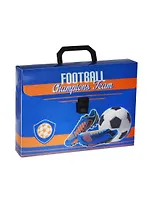 Портфель-папка А4 "ФУТБОЛЬНЫЙ МЯЧ И БУТСЫ" 1отд, пластик, Феникс
