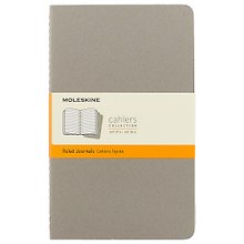 Книга для записей «Cahier Journal Large. Серая. 3 Шт», А5, 41 листов, линованная, картон, Moleskine