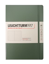 Книга для записей A5, 125 листов в точку "Smooth Colours", твердая обложка, оливковый, Leuchtturm1917