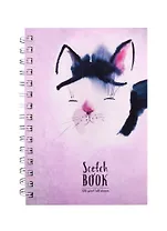 Скетчбук А5 60л "On and on 2" белый офсет, 120г/м2, обложка Soft Touch, широкая евроспираль