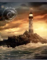 Тетрадь 80л кл. "Маяк в бушующем море" скрепка, мелов.картон, поля, офсет, ассорти