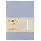 Записная книжка А6 80л "Soft Touch. Нежный лавандовый" иск.кожа, инт.обл., лин., тчк., нелин., ляссе, инд.уп.