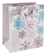 Пакет А5 20*12,5*9 "Снежинки" НГ, бум.мат.ламинат