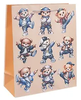 Пакет А4 32*26*12 "Крутые Мишки" дет., бум.мат.ламинат