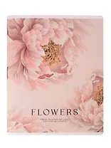 Тетрадь 48л кл. "Peony", персиковый, карт.обл., микротекстурирование, ламинация, скрепка