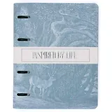 Тетрадь 120 листов, клетка, "Floreale. Smoky Sky" на кольцах