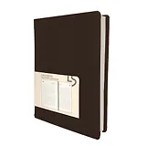 Ежедневник недат. А5 136л "MAPLE" коричневый, 7Б, иск.кожа, обл.поролон, тв.переплет, тонир.блок, скругл.углы, ляссе, инд.уп
