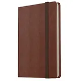 Записная книжка А7 80л лин. "Joy Book. Брауни" иск.кожа, тонир.блок, скругл.углы, ляссе, резинка, карман на задн.форзаце