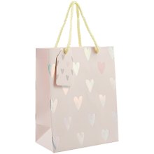 Пакет А5 23*18*10 Golden Hearts жен., бум.мат.ламинат, ассорти