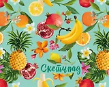 Тропические фрукты. Скетчбук (230х180мм, офсет 160 гр., 40 страниц, евроспираль)