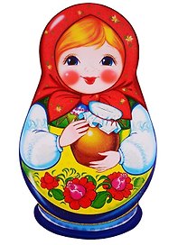 Плакат вырубной "Матрешка"