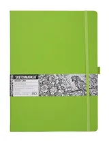 Скетчбук 21*29.7 80л "Sketchmarker" зеленый луг, 140г/м2, слоновая кость, тв.обл