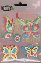 Желто-красные бабочки стикеры (0620288) (5 шт.) (3+) (упаковка)