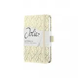 Блокнот для записей А6, 174стр Jolie, твердая обложка, матовое покрытие с тиснением "Ванильный сад"