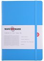 Книга для записей А5 100л кл. "Make your mark" голуб.тв.переплет, тонир.блок, резинка, ляссе, инд.уп.