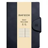 Книга для записей А4 80л лин. "Snap book. No 6" иск.кожа, магн.клапан с термотиснением, скругл.углы, ляссе, инд.уп.