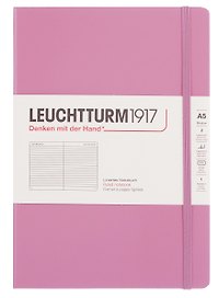Книга для записей A5 125л лин. "Medium" тв.обложка, цвет пыльная роза, Leuchtturm1917