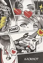 Записная книжка 120*170 40л кл. "РОК ГРУППА" скрепка, дизайнерский блок