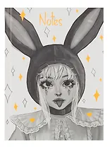 Книга для записей А6 80л кл. "Зайка" 7БЦ, пантонн.печать, мат.лам, офсет