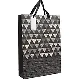 Пакет А3 46*33*10 Triangles Black нейтр., бум.мат.ламинат
