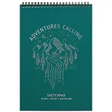 Скетчбук А4 20л "Зов приключений", 200г/м2, тв.обложка, фольга, гребень
