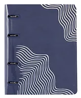 Тетрадь 120л кл. "FOLGA. 7" на кольцах, смен.блок, обл. кож.зам, тиснение серебр.фольгой