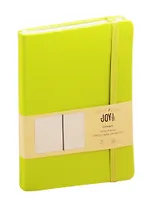 Книга для записей А5 96л тчк. "JOY BOOK. Сочный лайм" 7БЦ, иск.кожа, тонир.офсет, скругл.углы, ляссе