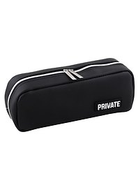 Пенал-косметичка «Private» черный, 21х9х5 см