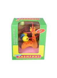 Игрушка дерев. Мини-лабиринт Жираф-2 (ИД-2098) (10,5х13,5х7) (Рыжий кот) (коробка)