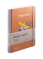 Скетчбук А5 80л Trendy kraft" 100г/м2, доп.листы крафт, тв. обложка, на резинке, Greenwich Line