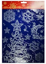 Новогоднее оконное украшение Белоснежная елочка (30х38)