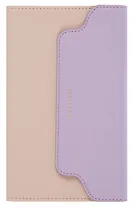 Ежедневник недат. А6+ 120л "Плезир" беж. и сиреневый, кожзам, тв.переплет, тисн.фольгой, закругл.углы, офсет, справ.мат-лы, ляссе, инд.уп