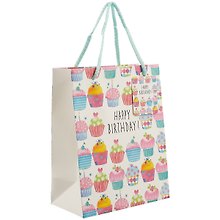 Пакет А5 23*18*10 "Bright birthday" нейтр., бум.мат.ламинат, ассорти