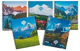 Тетрадь 80л кл. "Горные вершины" мелов.картон, поля, офсет, ассорти