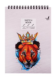 Скетчбук А5 40л "SKETCHBOOK. The king", 100г/м2, евроспираль