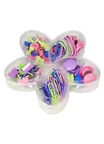 Набор канцелярский "Цветок": кнопки-гвоздики, магниты 20мм, скрепки 28мм, зажимы 15мм, пл.уп., Alldo