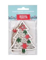 Новогоднее подвесное украшение Ёлочка (дерево) (9,2x7,4) (94999)