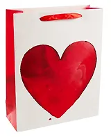 Пакет А4 32*26*12 "Big heart" нейтр. бум.мат.ламинат