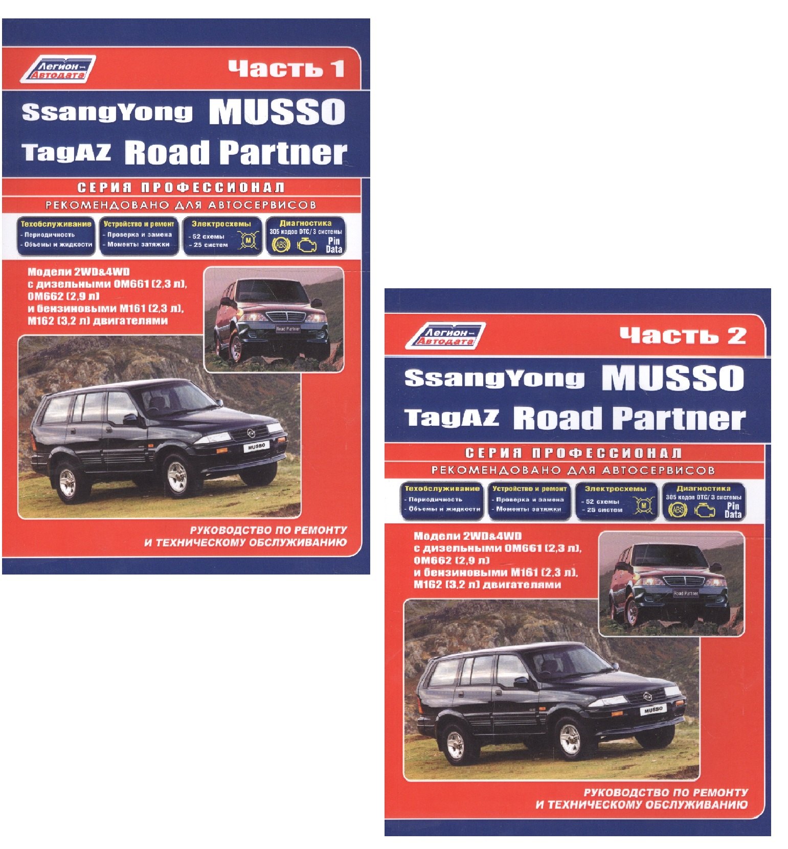 SsangYong Musso. TagAZ Road Partner. Руководство по ремонту и техническому обслуживанию. Часть I (комплект из 2 книг)
SsangYong Musso. TagAZ Road Partner. Руководство по ремонту и техническому обслуживанию. Часть I (комплект из 2 книг)