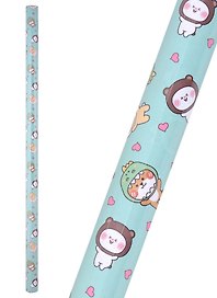 Бумага упаковочная 70*100см "Kawaii Зверюшки"
