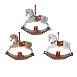 Фигурка декоративная подвесная Лошадка-качалка, 3 варианта (10х2х9) (826203)