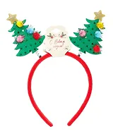 Ободок новогодний Елочки с шариками (текстиль) (12-06141-P12)