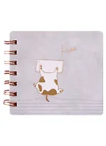 Записная книжка 114*105 90л лин. "Шкодник" карт.обл., спираль, ассорти