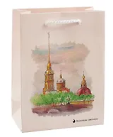 Пакет А6 12*16*6 "СПб "Акварель. Петропавловская крепость" бум.мат.ламинат
