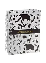 Записная книжка А6 100л кл. "Графика. Животные" 7БЦ, евроспираль, тисн.зол.фольгой, выб.лак, Listoff