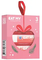 Набор бальзамов для губ Снежная нежность (Сливочный кокос, Клубнично-банановый смузи, Йогурт с голубикой) (14,4г) (Eat My) (364658)