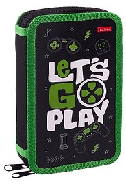 Пенал 2 отделения "Let's go play" 19*11 см